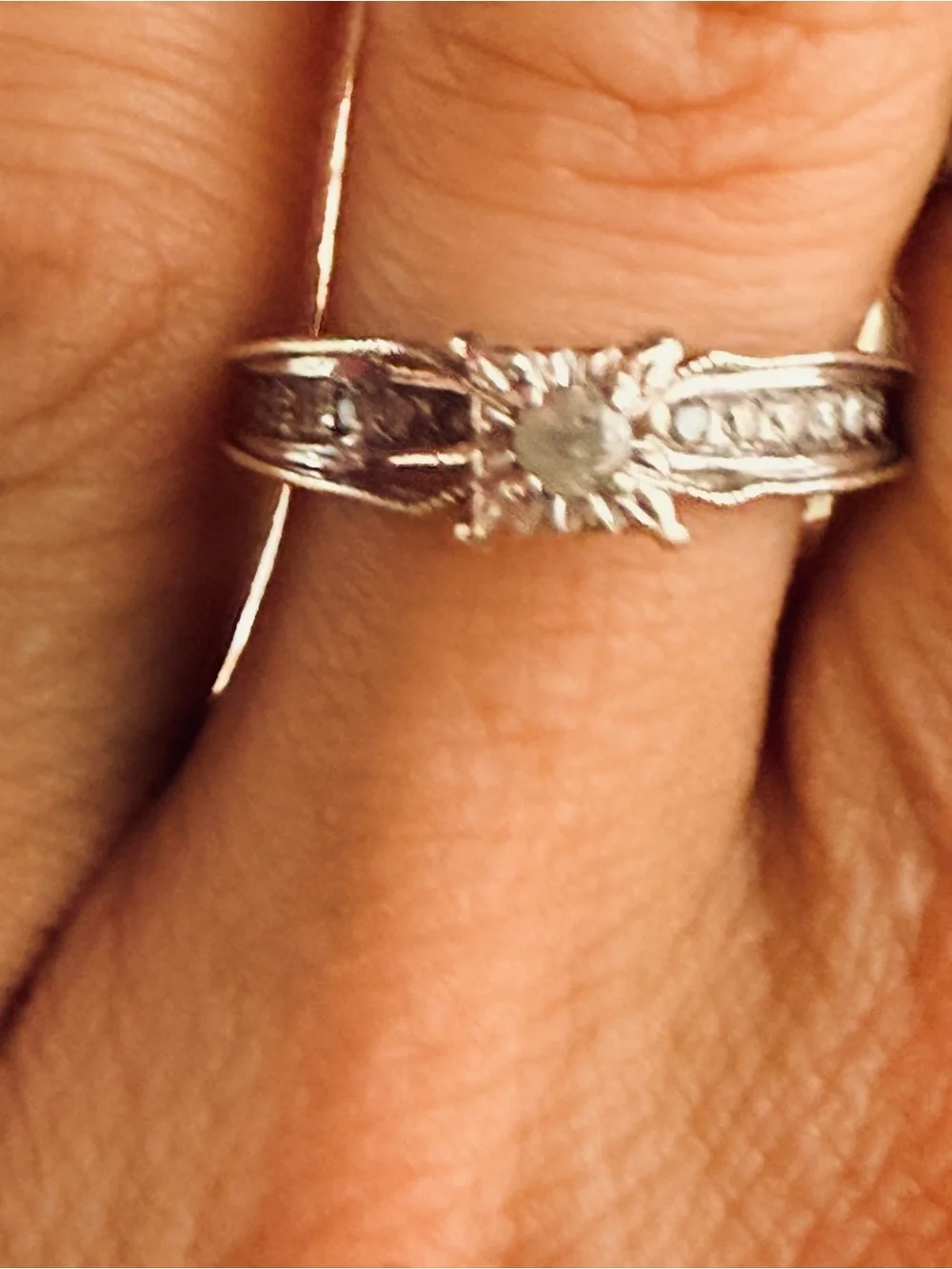 Vintage Diamond Engagement Ring Sz7